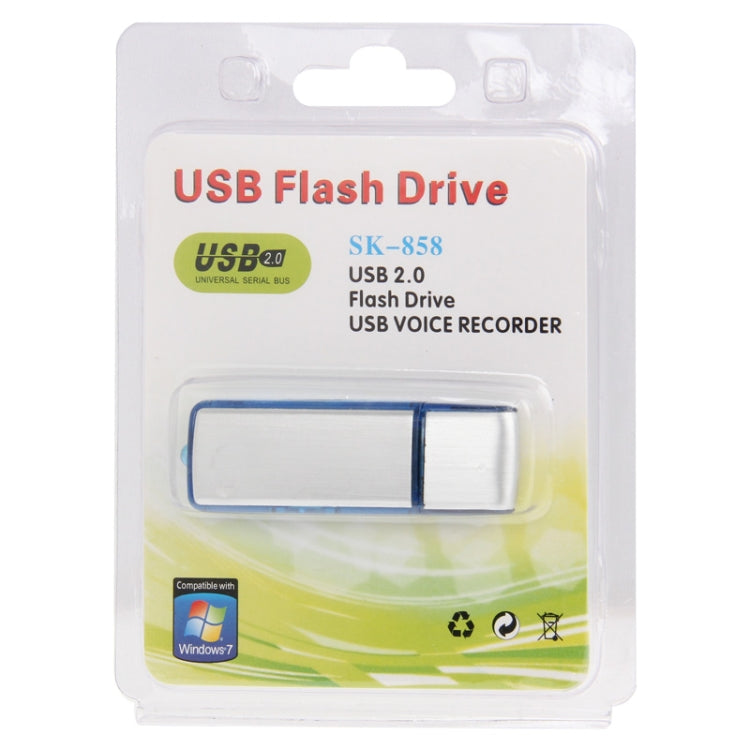 USB Voice Recorder + 8GB USB Flash Disk(Blue) - U-Disk Recorder by PMC TechLife | Online Shopping South Africa | PMC TechLife | Buy Now Pay Later Mobicred