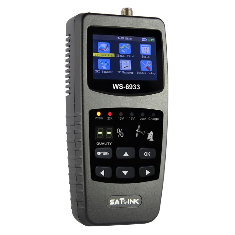 SATLINK WS6933 Portable Digital Satellite Finder Meter, 2.1 inch LCD Colour Screen, DVB-S2/S Signal Pointer(US Plug) - Satellite Finder by PMC Jewellery | Online Shopping South Africa | PMC Jewellery | Buy Now Pay Later Mobicred