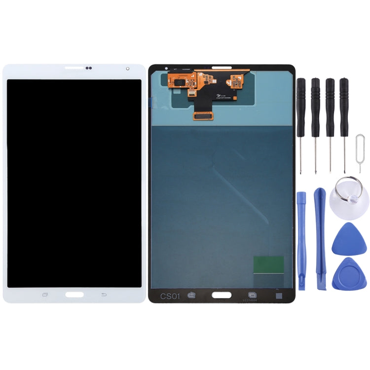 Original Super AMOLED LCD Screen for Galaxy Tab S 8.4 LTE / T705 with Digitizer Full Assembly (White) - free shipping - PMc TechLife - Order now!