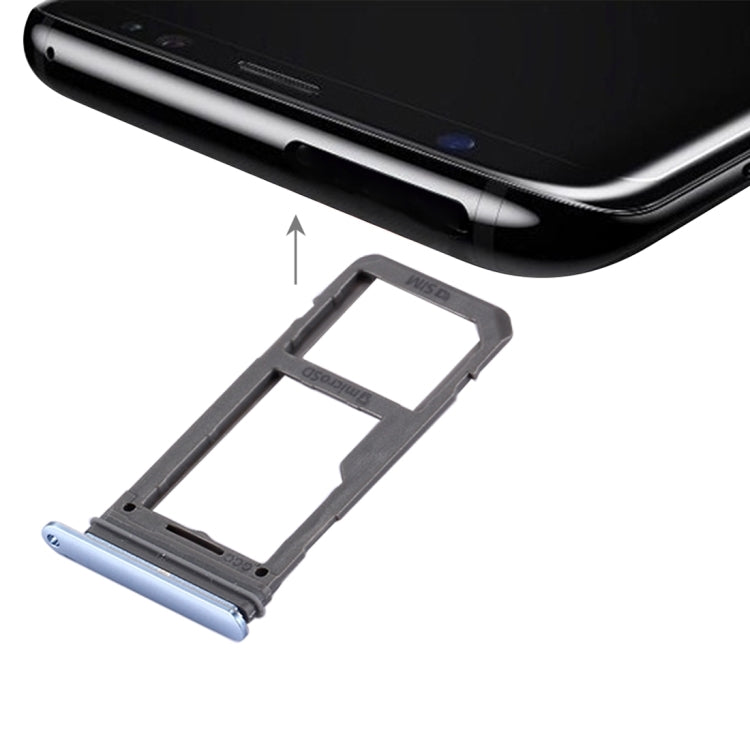 For Galaxy S8 SIM Card Tray + Micro SD Tray (Blue) - free shipping - PMc TechLife - Order now!