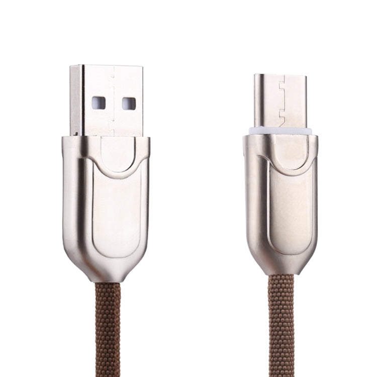 1m 2A USB-C / Type-C to USB 2.0 Data Sync Quick Charger Cable(Brown) - USB-C & Type-C Cable by PMC TechLife | Online Shopping South Africa | PMC TechLife | Buy Now Pay Later Mobicred
