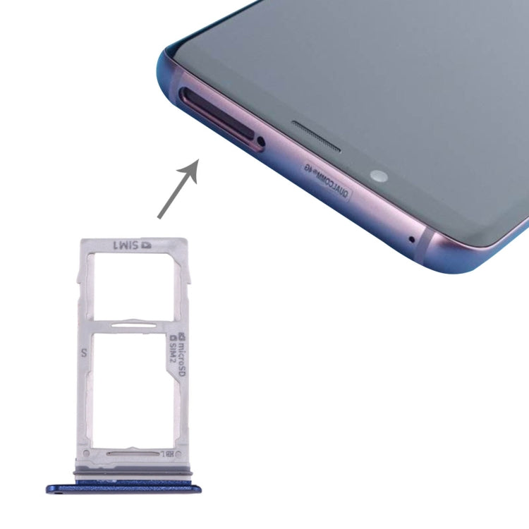 For Galaxy S9+ / S9 SIM & SIM / Micro SD Card Tray(Blue) - free shipping - PMc TechLife - Order now!