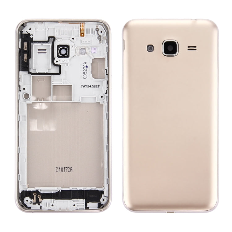 For Galaxy J3 (2016) / J320 (Double card version) Battery Back Cover + Middle Frame Bezel (Gold) - free shipping - PMc TechLife - Order now!