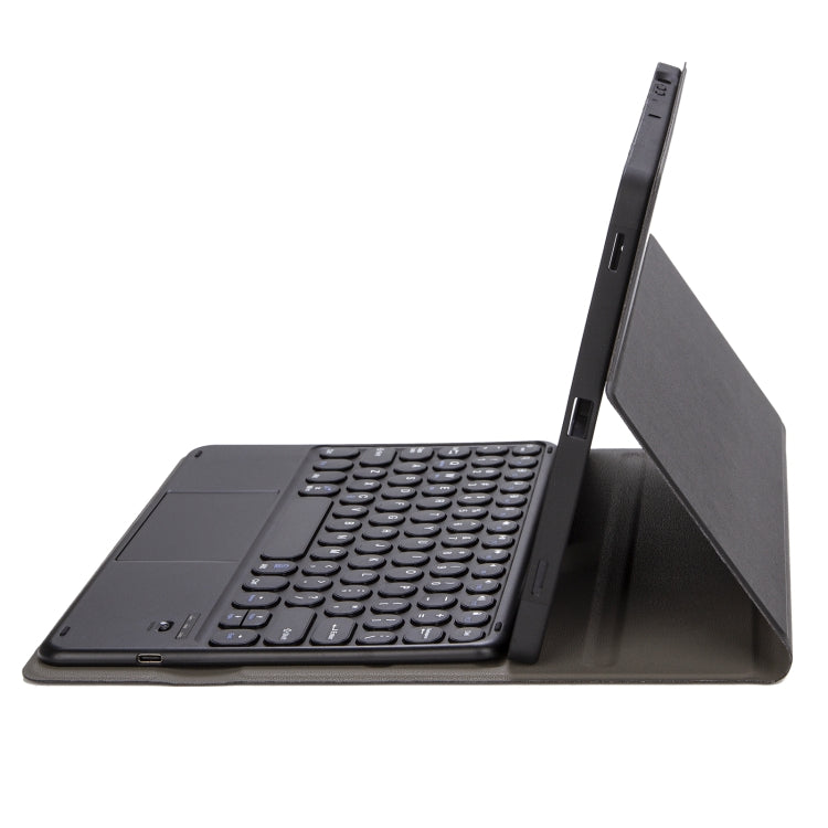 For iPad 10th Gen 10.9 2022 YA10B-A Lambskin Texture Bluetooth Touch Keyboard Leather Tablet Case with Pen Slot(Black) - Universal by PMC TechLife | Online Shopping South Africa | PMC TechLife
