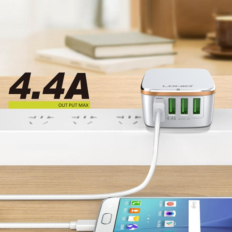 LDNIO A4404 4.4A 4 x USB Ports Smart Travel Charger, EU Plug - free shipping - PMC TechLife - Order now!