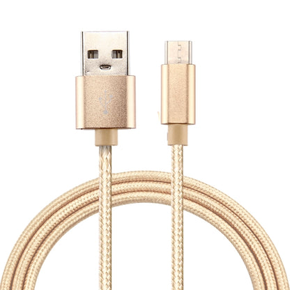 Knit Texture USB to USB-C / Type-C Data Sync Charging Cable, Cable Length: 2m, 3A Output(Gold) - USB-C & Type-C Cable by PMC Jewellery | Online Shopping South Africa | PMC Jewellery | Buy Now Pay Later Mobicred