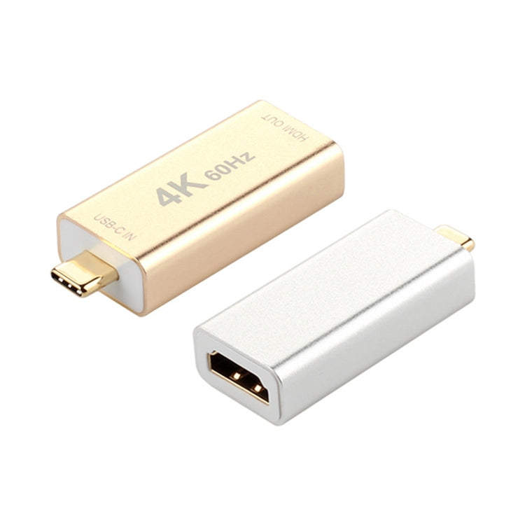 USB-C / Type-C Male to HDMI Female Aluminum-magnesium Alloy Adapter (Gold) - Cable & Adapters by PMC Jewellery | Online Shopping South Africa | PMC Jewellery | Buy Now Pay Later Mobicred