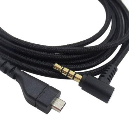 ZS0169 USB Braided Headphone Audio Cable for SteelSeries Arctis 3 / 5 / 7 / Pro(Black) - Headset Accessories by PMC Jewellery | Online Shopping South Africa | PMC Jewellery