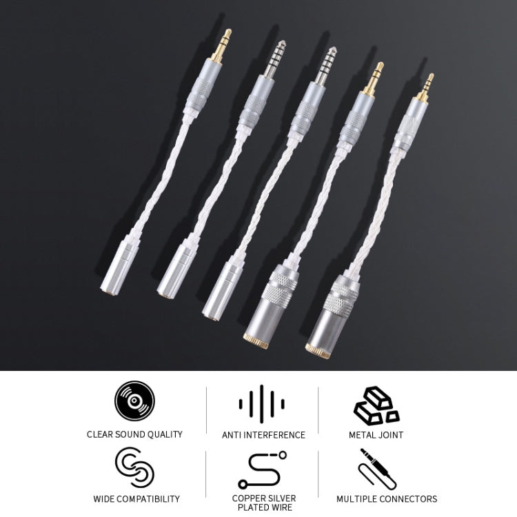 ZS0021 2.5mm Male to 4.4mm Female Balance Adapter Cable (Silver) - Headset Accessories by PMC Jewellery | Online Shopping South Africa | PMC Jewellery | Buy Now Pay Later Mobicred