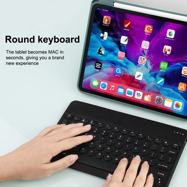 X3 10 inch Universal Tablet Round Keycap Wireless Bluetooth Keyboard (Dark Green) - Universal Keyboard by PMC TechLife | Online Shopping South Africa | PMC TechLife