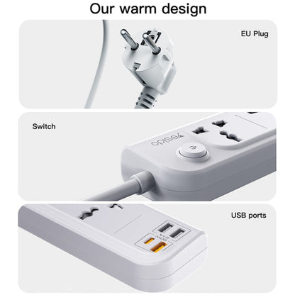 Yesido MC22 3m Home High Power Fast Charging Socket, EU Plug - Extension Socket by Yesido | Online Shopping South Africa | PMC Jewellery | Buy Now Pay Later Mobicred