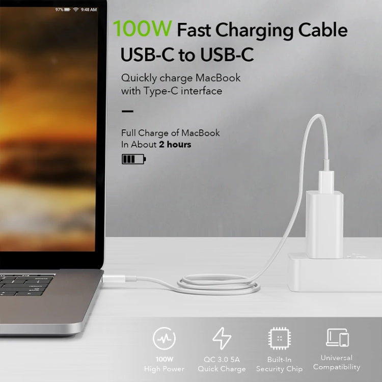 Original Xiaomi 5A USB-C / Type-C to USB-C / Type-C Fast Charging Data Cable, Length: 1.5m - USB-C & Type-C Cable by Xiaomi | Online Shopping South Africa | PMC Jewellery | Buy Now Pay Later Mobicred