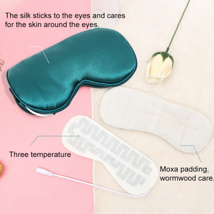 USB Charging Heating Silk Moxa Sleep Eye Mask (Gold) - Eye Masks by PMC TechLife | Online Shopping South Africa | PMC TechLife | Buy Now Pay Later Mobicred