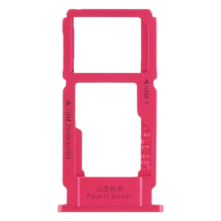 For OPPO R11s SIM Card Tray + SIM Card Tray / Micro SD Card Tray (Red) - Card Socket by PMc TechLife | Online Shopping South Africa | PMc TechLife | Buy Now Pay Later Mobicred