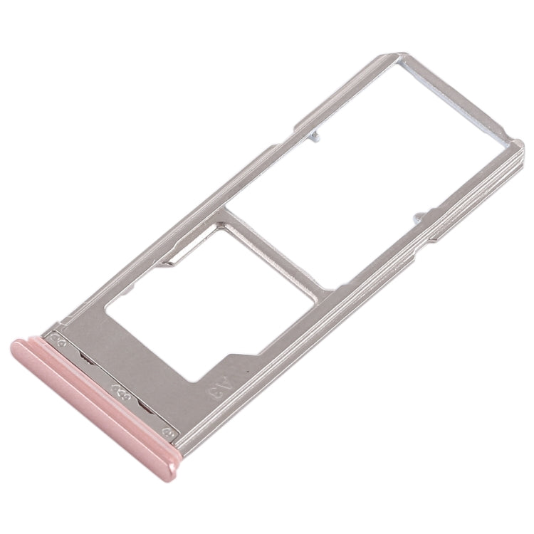 For Vivo Y53 2 x SIM Card Tray + Micro SD Card Tray (Rose Gold) - Card Socket by PMc TechLife | Online Shopping South Africa | PMc TechLife | Buy Now Pay Later Mobicred