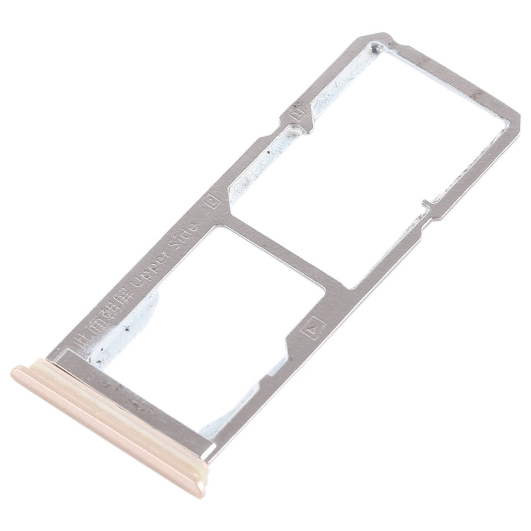For Vivo Y75 2 x SIM Card Tray + Micro SD Card Tray (Gold) - Card Socket by PMc TechLife | Online Shopping South Africa | PMc TechLife | Buy Now Pay Later Mobicred