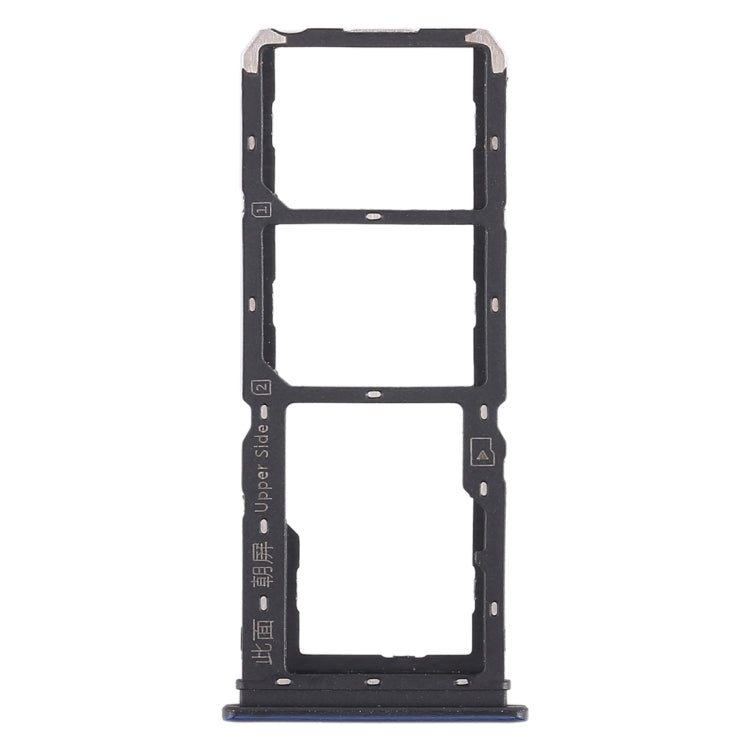 For Vivo Y97 2 x SIM Card Tray + Micro SD Card Tray (Blue) - Card Socket by PMc TechLife | Online Shopping South Africa | PMc TechLife | Buy Now Pay Later Mobicred