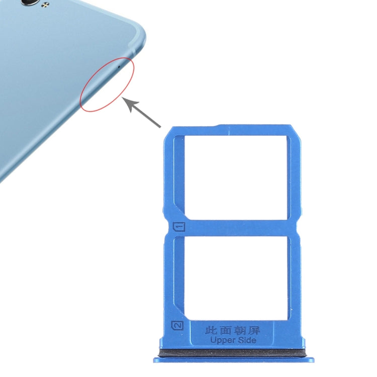 For Vivo X9i 2 x SIM Card Tray (Blue) - Card Socket by PMc TechLife | Online Shopping South Africa | PMc TechLife | Buy Now Pay Later Mobicred