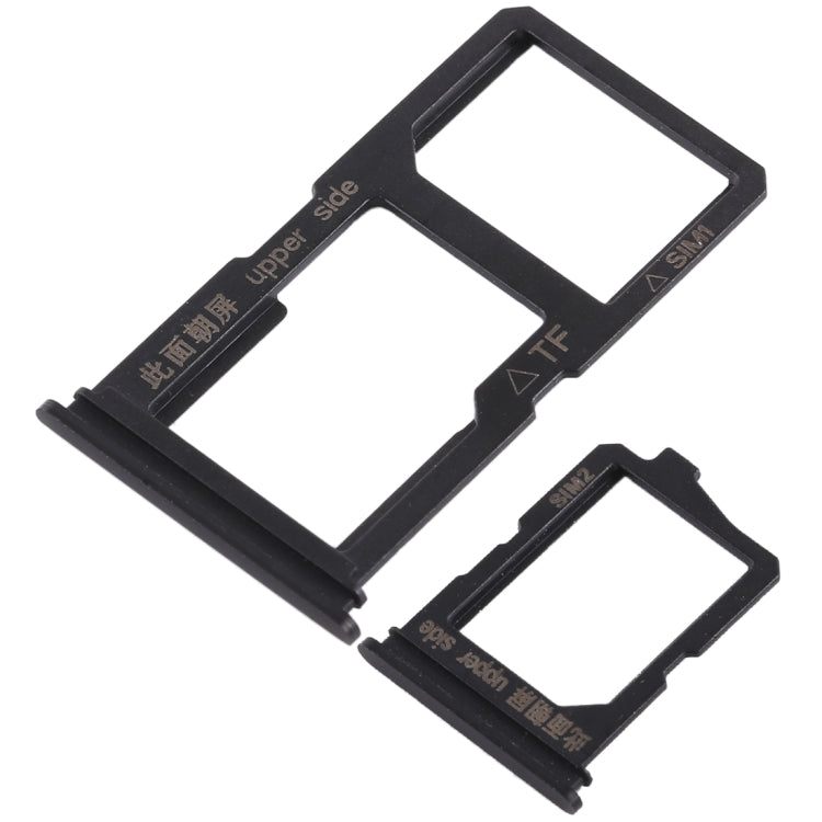 For Vivo Y66 2 x SIM Card Tray + Micro SD Card Tray (Black) - Card Socket by PMc TechLife | Online Shopping South Africa | PMc TechLife | Buy Now Pay Later Mobicred