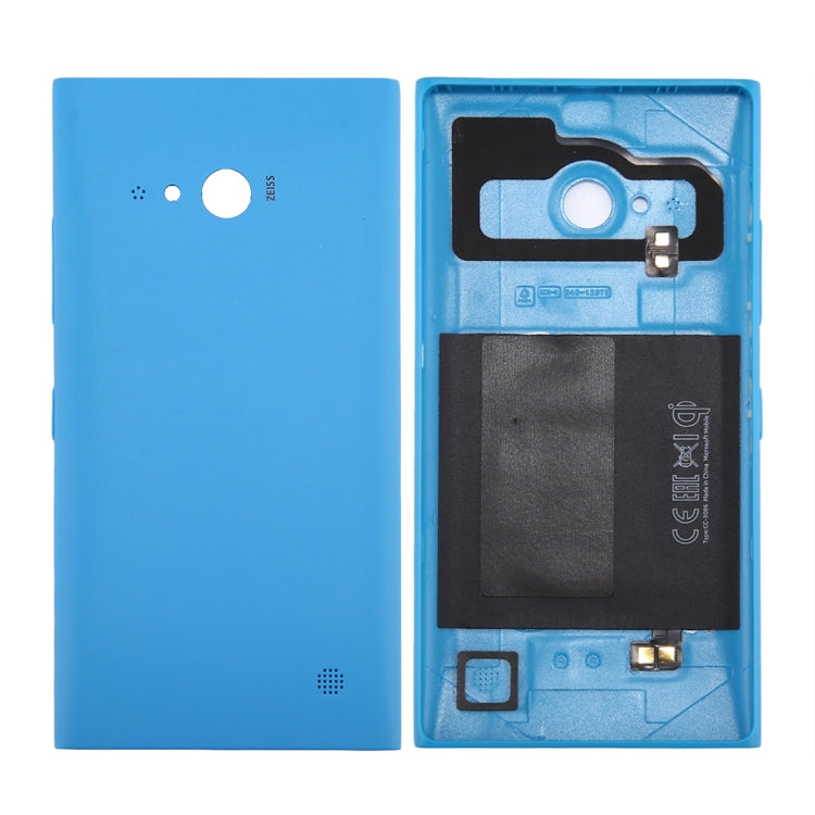 for Nokia Lumia 735 Solid Color NFC Battery Back Cover(Blue) - Back Cover by PMC TechLife | Online Shopping South Africa | PMC TechLife | Buy Now Pay Later Mobicred