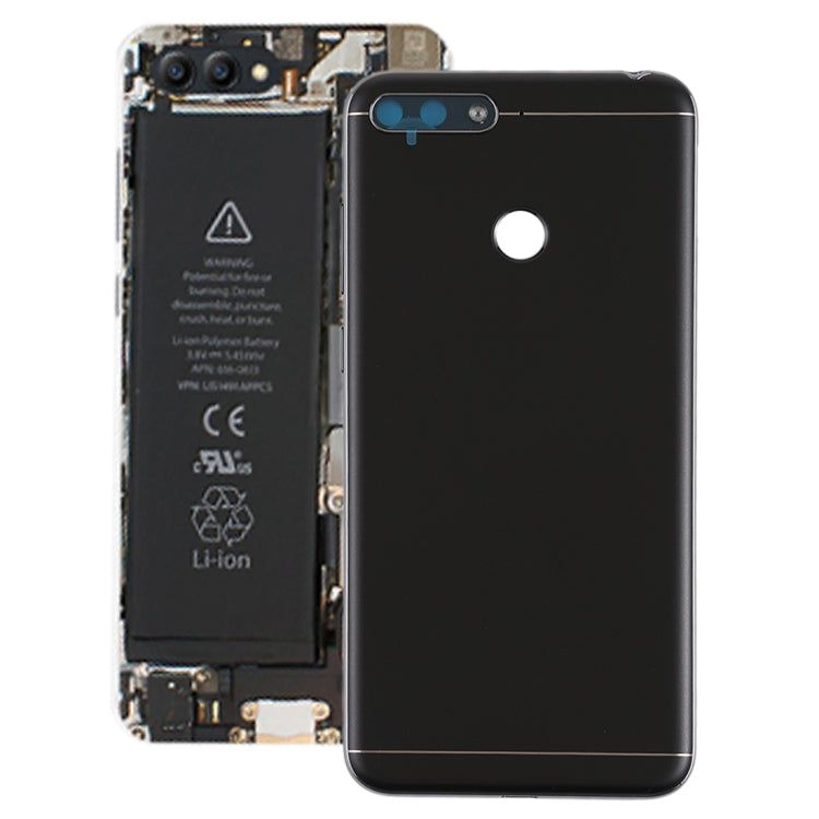 Back Cover with Side Keys & Camera Lens for Huawei Honor Play 7A(Black) - Back Cover by PMC TechLife | Online Shopping South Africa | PMC TechLife | Buy Now Pay Later Mobicred