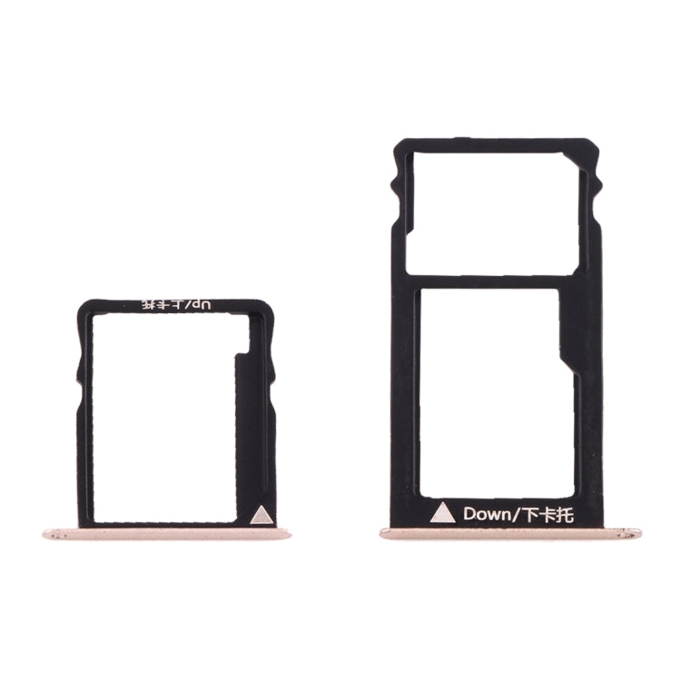 For Huawei Honor 5X / GR5 Micro SIM Card Tray + Nano SIM & Micro SD Card Tray(Gold) - Card Socket by PMc TechLife | Online Shopping South Africa | PMc TechLife | Buy Now Pay Later Mobicred