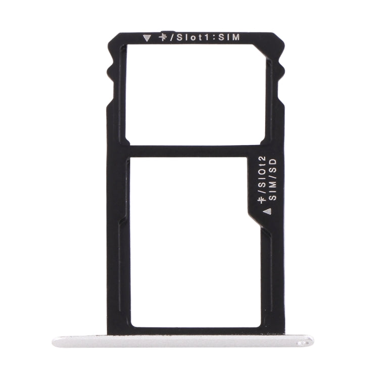For Huawei Honor 7 Nano SIM Card Tray + Nano SIM / Micro SD Card Tray (Silver) - Card Socket by PMc TechLife | Online Shopping South Africa | PMc TechLife | Buy Now Pay Later Mobicred