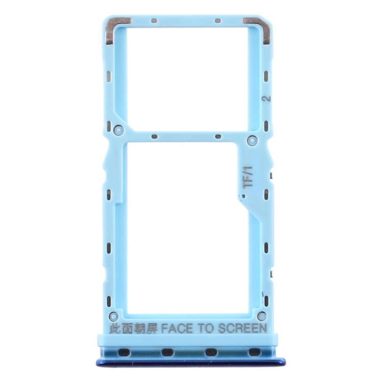 SIM Card Tray + SIM Card Tray / Micro SD Card Tray for Xiaomi Mi CC9e / Mi A3(Blue) - Card Tray by PMc TechLife | Online Shopping South Africa | PMc TechLife | Buy Now Pay Later Mobicred