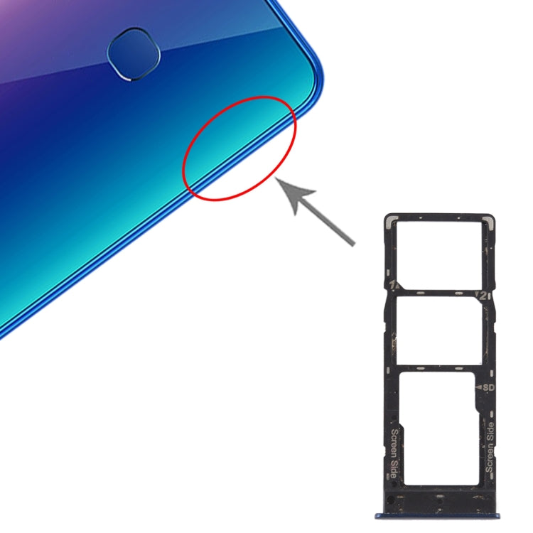 For Infinix X627 Smart 3 Plus SIM Card Tray + SIM Card Tray + Micro SD Card Tray (Blue) - Card Tray by PMc TechLife | Online Shopping South Africa | PMc TechLife | Buy Now Pay Later Mobicred