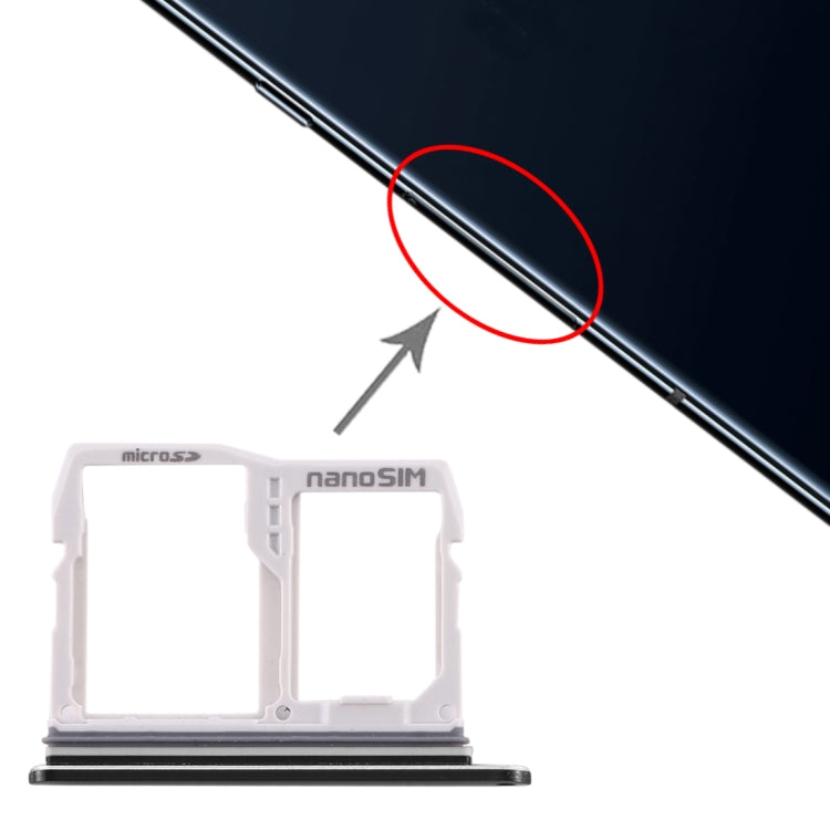 SIM Card Tray + Micro SD Card Tray for LG V40 ThinQ (Black) - For LG by PMc TechLife | Online Shopping South Africa | PMc TechLife | Buy Now Pay Later Mobicred