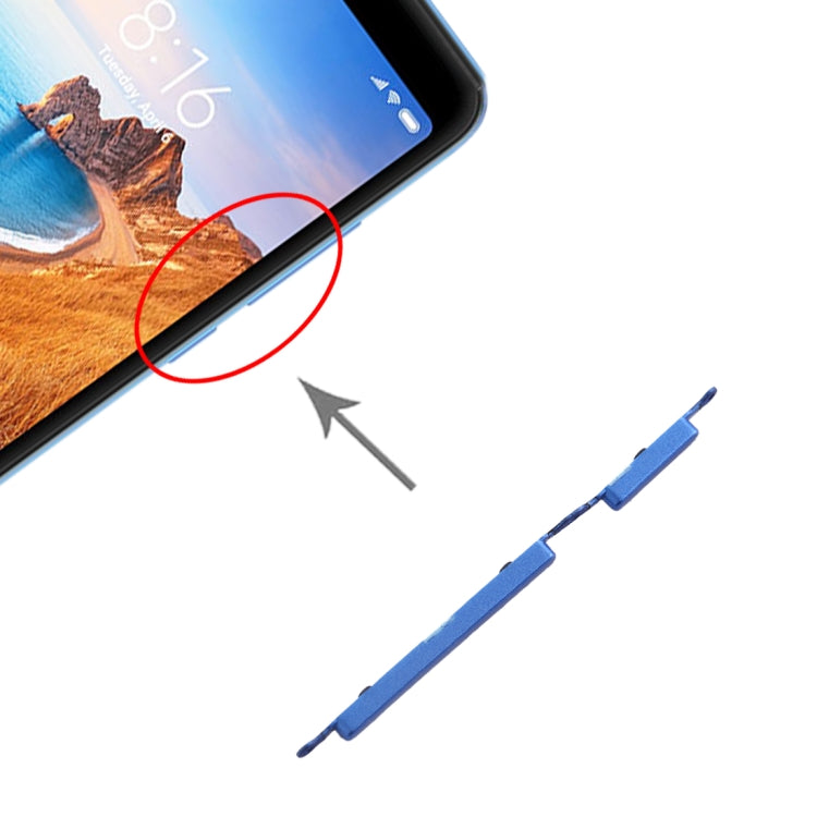 Side Keys for Xiaomi Redmi 7A(Blue) - Home key & Side Key by PMc TechLife | Online Shopping South Africa | PMc TechLife | Buy Now Pay Later Mobicred
