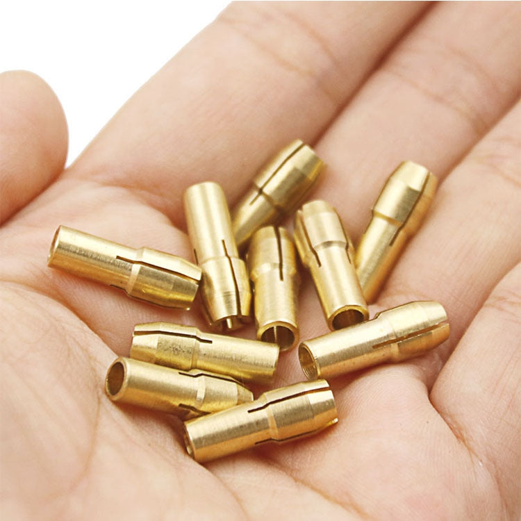 10 PCS Three-claw Copper Clamp Nut for Electric Mill Fittings���Bore diameter: 2.2mm - Hex Key & Spanner by PMC TechLife | Online Shopping South Africa | PMC TechLife | Buy Now Pay Later Mobicred