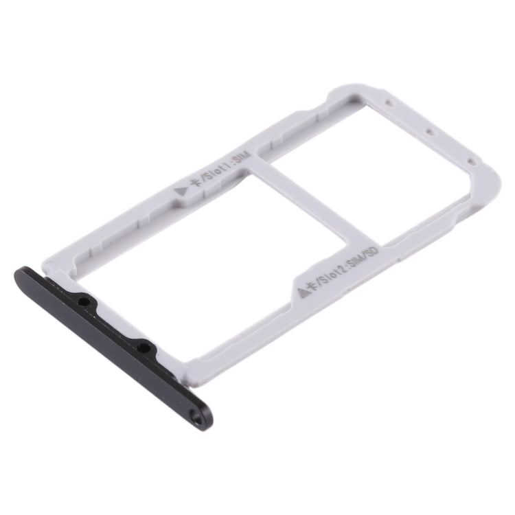 SIM Card Tray + SIM Card Tray / Micro SD Card Tray for Huawei Honor V9 (Black) - Card Socket by PMc TechLife | Online Shopping South Africa | PMc TechLife | Buy Now Pay Later Mobicred