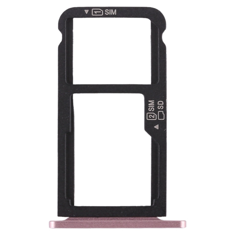 SIM Card Tray + SIM Card Tray / Micro SD Card Tray for Huawei Enjoy 6s (Pink) - Card Socket by PMc TechLife | Online Shopping South Africa | PMc TechLife | Buy Now Pay Later Mobicred