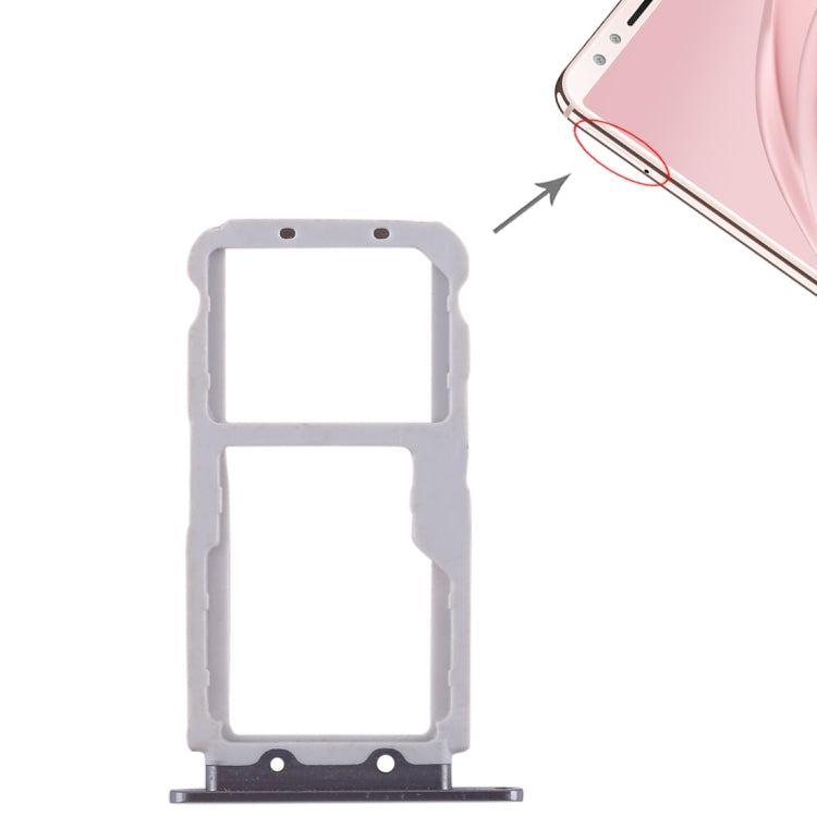 2 SIM Card Tray / Micro SD Card Tray for Huawei Nova 2s(Grey) - Card Socket by PMc TechLife | Online Shopping South Africa | PMc TechLife | Buy Now Pay Later Mobicred