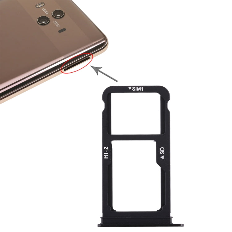 SIM Card Tray + SIM Card Tray / Micro SD Card for Huawei Mate 10 (Black) - Card Socket by PMc TechLife | Online Shopping South Africa | PMc TechLife | Buy Now Pay Later Mobicred