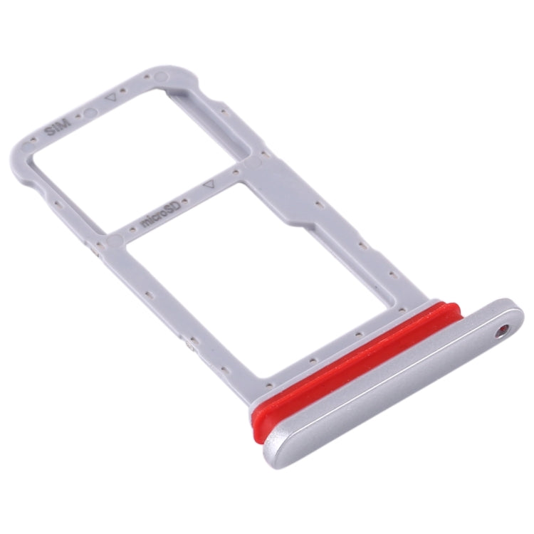 SIM Card Tray + Micro SD Card Tray for Huawei Honor Waterplay (Silver) - Card Socket by PMC TechLife | Online Shopping South Africa | PMC TechLife | Buy Now Pay Later Mobicred