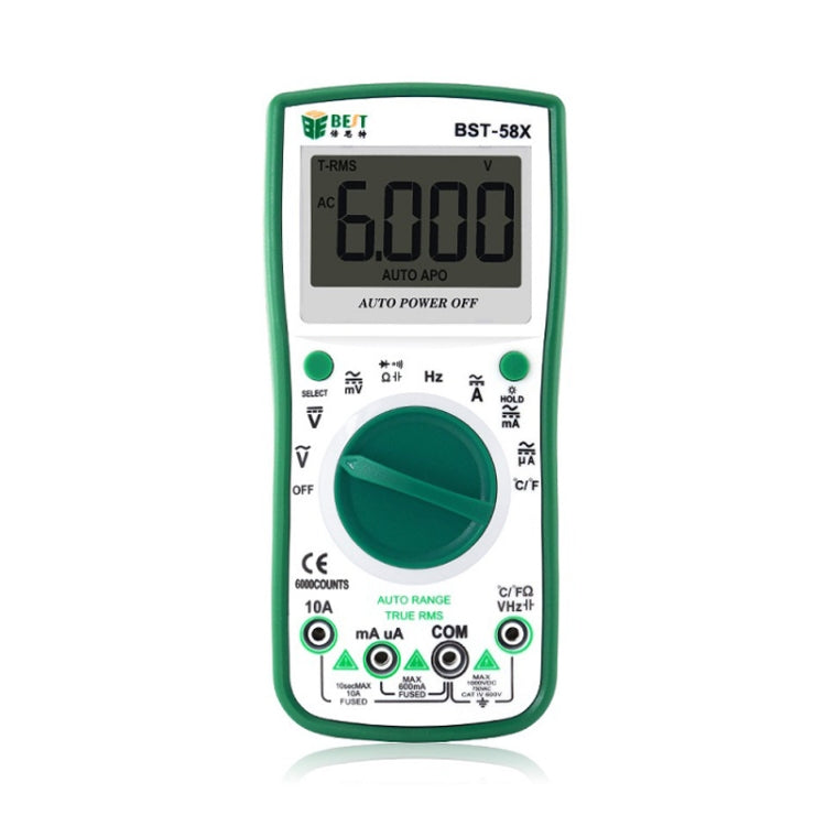 BEST BST-58X Multi-function Digital Multimeter Automatic Range Four Position Semi Backlight Display Intelligent Anti Burning - Digital Multimeter by BEST | Online Shopping South Africa | PMC Jewellery | Buy Now Pay Later Mobicred