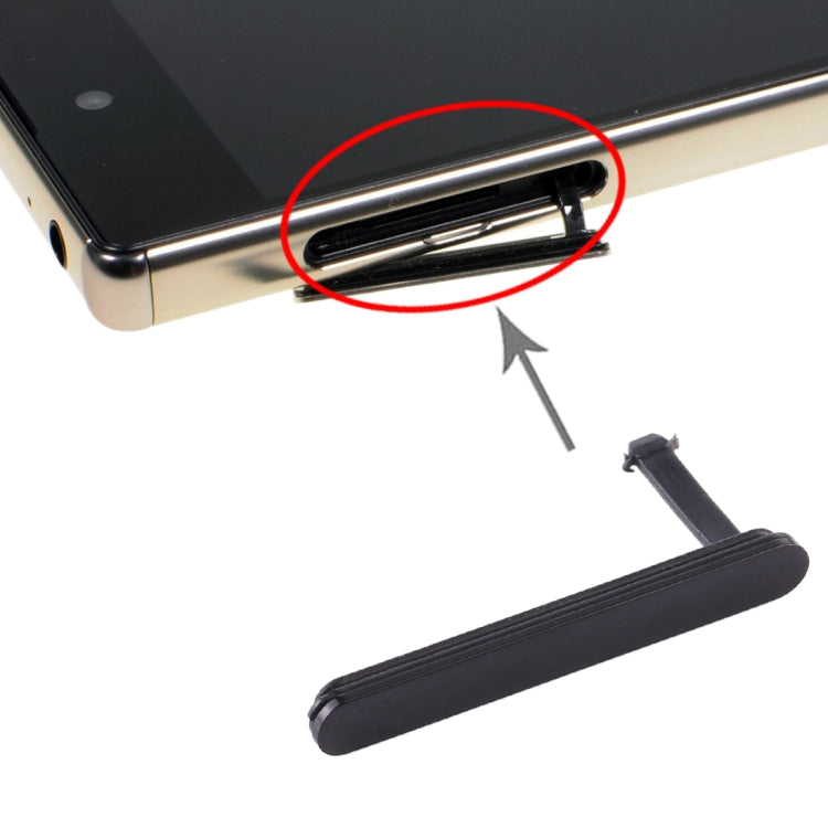 SIM Card Cap + Micro SD Card Dustproof Block for Sony Xperia Z5 Premium(Black) - Dust Plug by PMC TechLife | Online Shopping South Africa | PMC TechLife | Buy Now Pay Later Mobicred