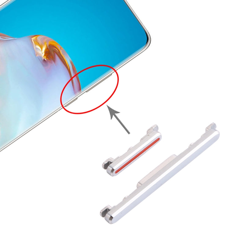 For Huawei P40 Pro  Power Button and Volume Control Button (Silver) - Home key & Side Key by PMc TechLife | Online Shopping South Africa | PMc TechLife | Buy Now Pay Later Mobicred
