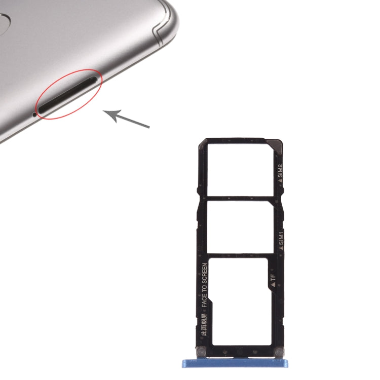 SIM Card Tray + SIM Card Tray + Micro SD Card for Xiaomi Redmi S2(Blue) - Card Tray by PMC TechLife | Online Shopping South Africa | PMC TechLife | Buy Now Pay Later Mobicred