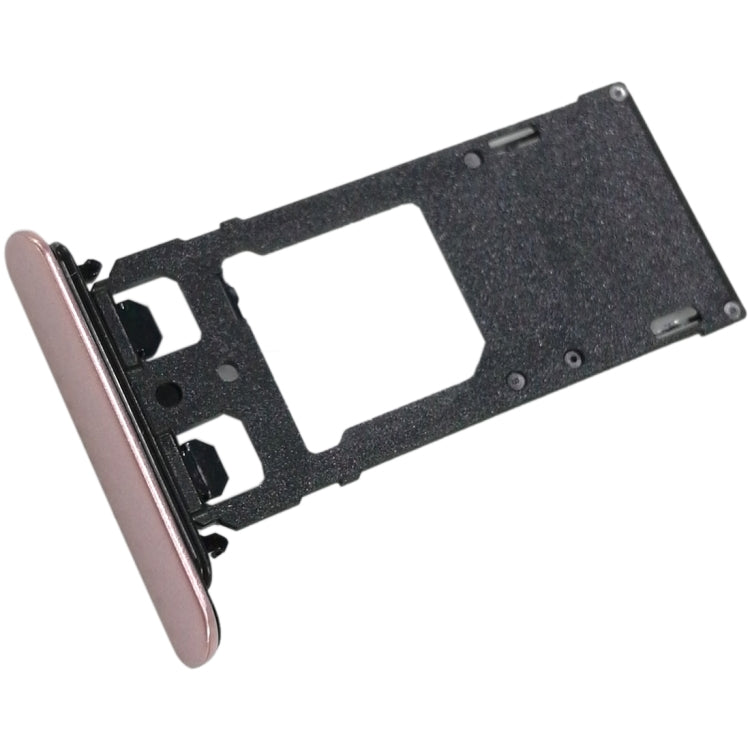 SIM1 Card Tray + SIM2 Card / Micro SD Card Tray for Sony Xperia XZ(Pink) - Card Tray by PMC Jewellery | Online Shopping South Africa | PMC Jewellery | Buy Now Pay Later Mobicred