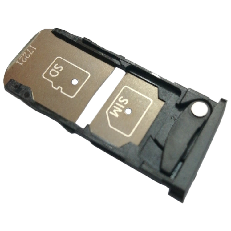 SIM Card Tray + Micro SD Card Tray for Motorola Moto Z2 Force(Black) - Card Socket by PMc TechLife | Online Shopping South Africa | PMc TechLife | Buy Now Pay Later Mobicred