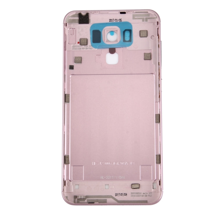 Aluminum Alloy Back Battery Cover for Asus ZenFone 3 Max / ZC553KL (Rose Gold) - Back Cover by PMC Jewellery | Online Shopping South Africa | PMC Jewellery | Buy Now Pay Later Mobicred