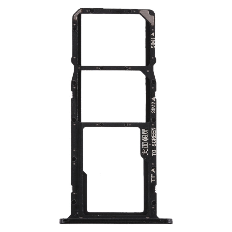 SIM Card Tray + Micro SD Card Tray for Huawei Y5 Prime (2018) / Honor Play 7 (Black) - Card Socket by PMc TechLife | Online Shopping South Africa | PMc TechLife | Buy Now Pay Later Mobicred