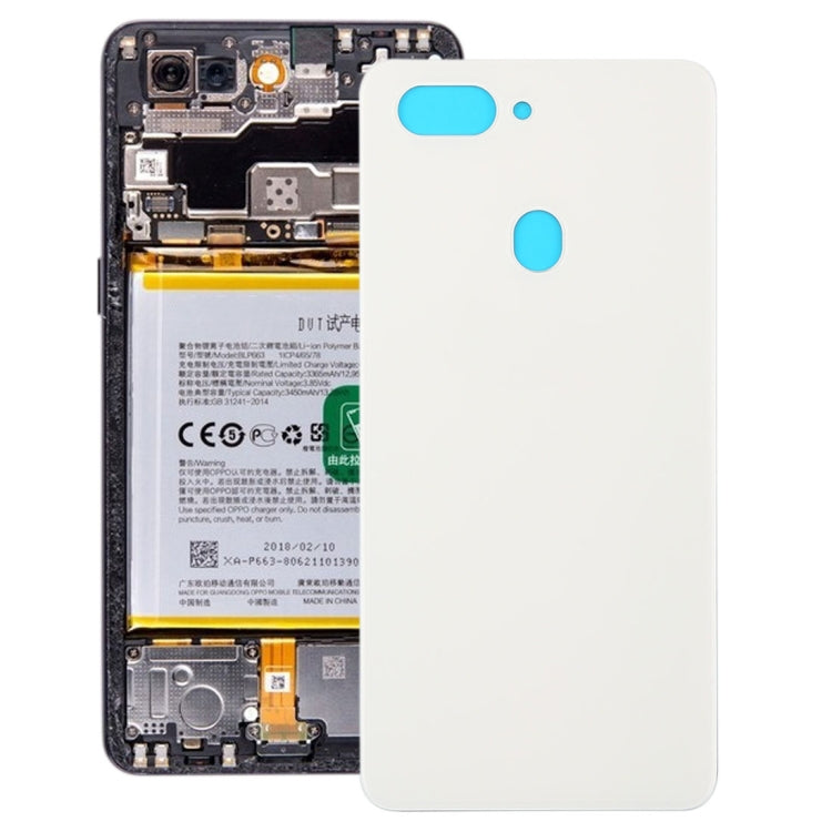For OPPO R15 Back Cover (White) - Back Cover by PMc TechLife | Online Shopping South Africa | PMc TechLife | Buy Now Pay Later Mobicred
