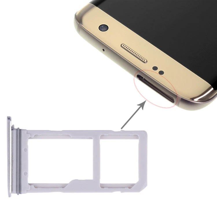 For Galaxy S7 Edge 2 SIM Card Tray / Micro SD Card Tray (White) - free shipping - PMc TechLife - Order now!