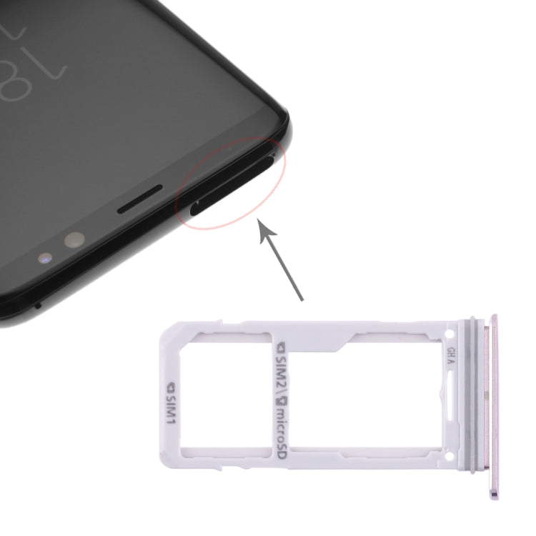 For Galaxy S8 / S8+ 2 SIM Card Tray / Micro SD Card Tray (Pink) - free shipping - PMc TechLife - Order now!