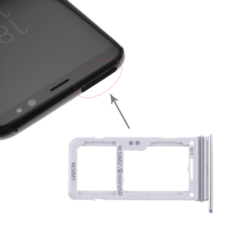 For Galaxy S8 / S8+ 2 SIM Card Tray / Micro SD Card Tray (Silver) - free shipping - PMc TechLife - Order now!