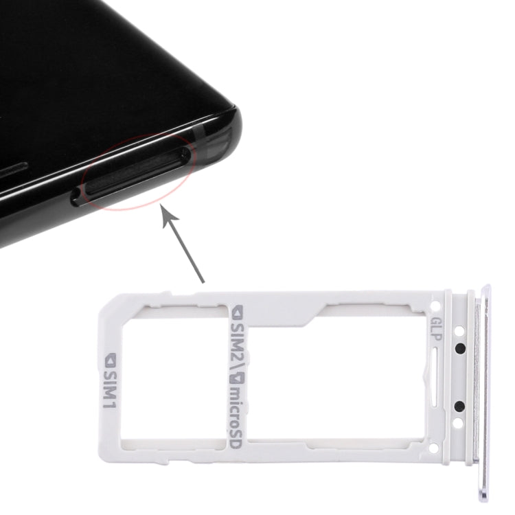 For Galaxy Note 8 2 SIM Card Tray / Micro SD Card Tray (Silver) - free shipping - PMc TechLife - Order now!